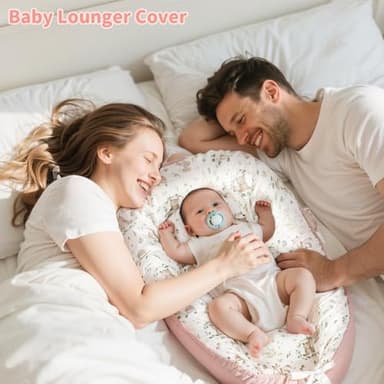 puxinargo Baby Lounger - Babies Nest for Newborn, Breathable & Soft Organic Cotton Lounger, Portable Baby Lounger for Home & Travel, Ideal Newborn Essentials, Pink Bear - Image 6