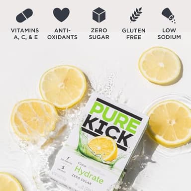 PURE KICK Hydration Singles To Go Drink Mix, Citrus, Includes 12 Boxes with 6 Packets in each Box, 72 Total Packets - Image 4