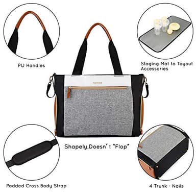 mommore Breast Pump Bag Diaper Tote Bag with 15 Inch Laptop Sleeve Fit Most Breast Pumps like Medela, Spectra S1,S2, Evenflo (brown) - Image 6