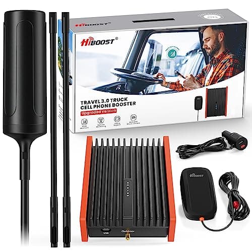 HiBoost Cell Phone Signal Booster for Trucks and SUVs | Boosts 5G & 4G LTE for All Carriers - Verizon, AT&T, T-Mobile & More | Weatherproof Antenna | Ultra-Stable Booster | FCC Approved - Image 1