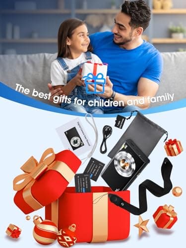 Digital Camera,Autofocus 4K Vlogging Camera for Photography with 32GB Card,48MP Portable Compact Point and Shoot Digital Camera for Teens Adult Beginner with 16X Zoom,Anti-Shake,2 Batteries(Black) - Image 9