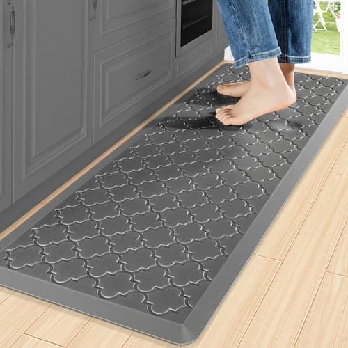 Villsure Kitchen Mat and Rugs, Cushioned Anti Fatigue Kitchen Mats, 1/2 Inch Thick Waterproof Non-Slip Kitchen Runner Rug, Heavy Duty Ergonomic Comfort Standing Desk Mat for Kitchen, Office, Laundry - Image 1