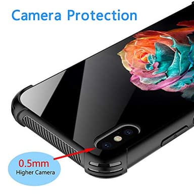 ZHEGAILIAN for iPhone Xs Max Case, Military-Grade Protection, All-Around Shockproof Corners, Anti-Scratch Phone Case for iPhone Xs Max - Flower Rose - Image 5