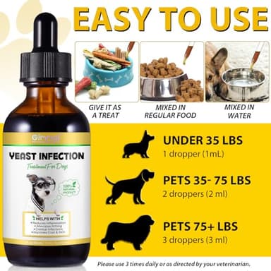 Yeast Infection Treatment for Dogs, Naturally Supports Dog Healthy Itch Relief, Ear Infection Treatment, Dogs Allergy Relief, Inflammation Relief & More (1pcs) - Image 7
