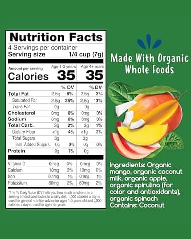 Amara Smoothie Melts - Mighty Sweet Greens - Baby Snacks Made With Fruits and Vegetables - Healthy Toddler Snacks For Your Kids Lunch Box - Organic Plant Based Yogurt Melts - 6 Resealable Bags - Image 2