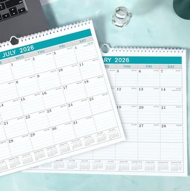 Calendar 2026, 12 Months from January 2026 to December 2026,11.5" x 14.6", with Julian Date - Image 3
