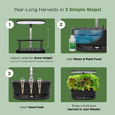 AeroGarden Bounty Basic - Indoor Garden with LED Grow Light, Black - Image 9