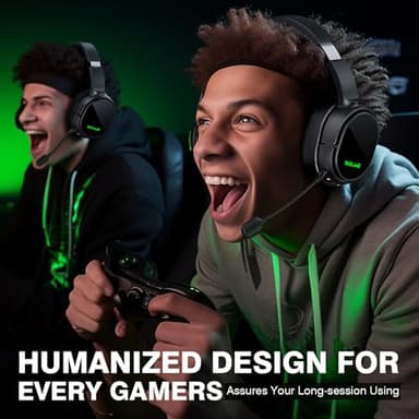 WolfLawS Wireless Gaming Headset for Xbox Series X|S, Xbox One, PS5, PC, Mac, Nintendo Switch, Bluetooth Over Ear Gaming Headphones with Noise Canceling Microphone, Surround Sound, Low Latency - Image 6