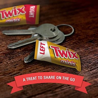 TWIX Minis Size Caramel Chocolate Cookie Candy Bars Bulk Pack, Sharing Size, 9.7 oz Bag (Pack of 8) - Image 4