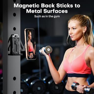 OMOTON 360°Rotating for MagSafe Tripod Mount, Adjustable Aluminum Magnetic Phone Tripod for iPhone 17/16/15/14 Pro Max Air, Foldable Cell Phone Stand Fits Vlog, Gym, Travel Essentials Accessories - Image 7