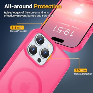 Temdan for iPhone 16 Pro Max Case [Compatible with MagSafe] [Military-Grade Drop Protection] [Anti-Fingerprint] [Anti-Scratch] Slim Silky-Soft Touch Translucent Matte Case 6.9 inch, Rose - Image 4
