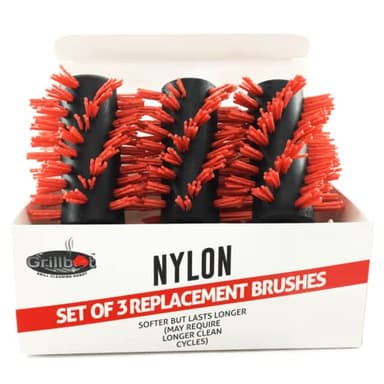 Grillbot Replacement Nylon Brushes for Grillbot Automatic Grill Cleaning Robot – Set of 3 Nylon Grill Brushes for All Grill Types, Non-Scratch & Long-Lasting - Image 1