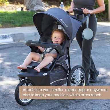 2 Pack Silicone Pacifier Holder Case, Baby Pacifier Holder Pouch for Newborn, Boys and Girls, Portable Silicone Pacifier Bags (Natural+Sage) - Image 6