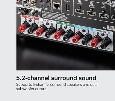 Denon AVR-S670H 5.2 Ch Home Theater Receiver, 8K UHD HDMI Receiver (75W x 5), Streaming via Built-in HEOS Bluetooth & Wi-Fi, Dolby TrueHD, Dolby Pro Logic II DTS HD Surround Sound System for TV - Image 3