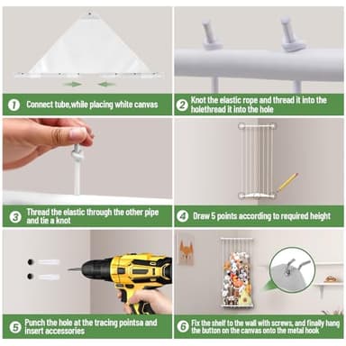 Stuffed Animal Storage - Corner Hammock Net for Plushie Toys - Zoo Style Organizer, Save Space, Perfect for Toddler Boys & Girls - Wall Decor - Image 8