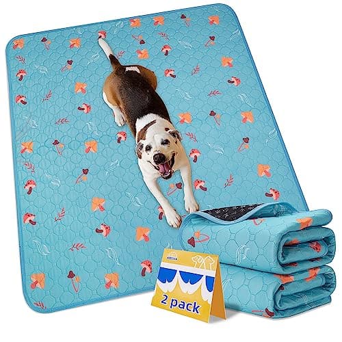 Sunheir 2 Pack Washable Pee Pads for Dogs, 34'' x 30'' Extra Large Super Absorbent Reusable Puppy Training Pads - 100% Waterproof, Non-Slip, Whelping Pads with Puppy Playpen, Incontinence, Potty - Image 1