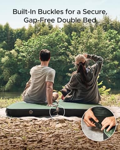 ACACIA 4.3" Thick Self Inflating Sleeping Pad with Foam | Innovative Y-Shaped Telescopic Structure | Ultraportable Camping Mattress | Outdoor Compact Air Mat for Tent Car | Full - Image 10