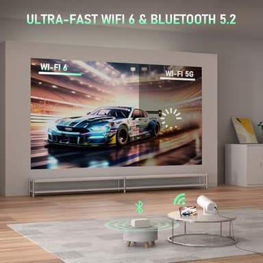 [Official Netflix & Electric Focus] Projector with WiFi and Bluetooth, XuanPad Full HD 1080P Portable Projector, 210° Rotatable Stand, Auto Keystone, Dust Removal and Heat Dissipation Design - Image 7