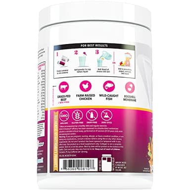 Multi Collagen Burn: MultiType Hydrolyzed Protein Peptides with Hyaluronic Acid, Vitamin C, SOD B Dimpless, Types I, II, III, V and X, with Caffeine 30 Servings Tropical Punch Flavored - Image 2