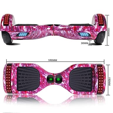 LIEAGLE Hoverboard, 6.5" Self Balancing Scooter Hover Board with Many Certified Wheels LED Lights for Kids Adults(star purple) - Image 5