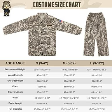 GIFTINBOX Kids Army Soldier Dress Up Costume Role Play Set, Deluxe Christmas Gift for Kids Boys Aged 3-12 - Image 4