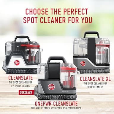 Hoover CleanSlate Plus Portable Carpet + Upholstery Spot Cleaner Machine, Powerful Suction with Versatile Tools, Pet Stain Remover, Car and Auto Detailer, Pair with Hoover Carpet Cleaner Solution - Image 8