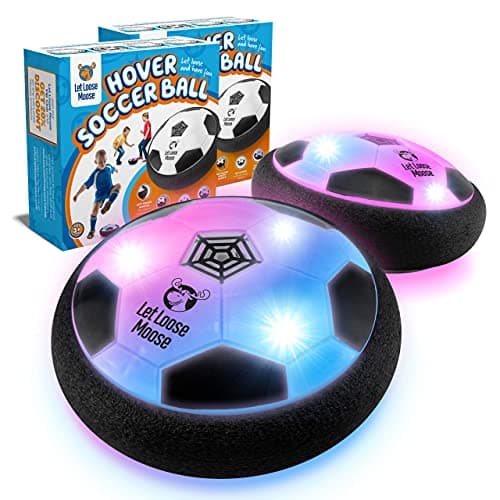 Let Loose Moose Hover Soccer Ball, Set of 2 LED Soccer Ball Toys, Gifts for 8 Year Old Boys, Indoor LED Floating Football for 7 Year Old Kids, Boy Birthday Gifts Age 4-6, 6-8, 8-12 Fun Sport Toy - Image 1