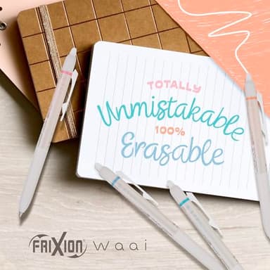 PILOT, FriXion Waai Erasable Gel Pens, 8 Pack Pouch, Extra Fine Point 0.5 mm, Assorted Colors - Image 3
