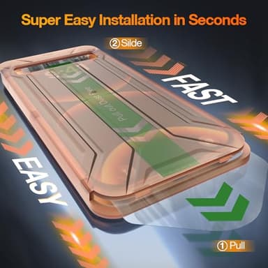 YMHML 3 Pack for iPhone 17 Pro Max Privacy Screen Protector Tempered Glass + 1 Set Camera Lens Protector, 25°Anti Spy, [Top 9H+ Military Grade Shatterproof] [Bubble Free, Auto-Dust Removal] - Image 3