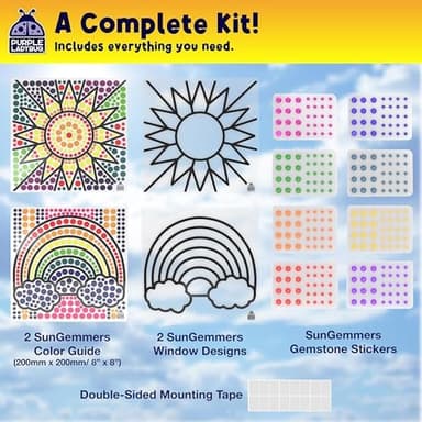 SUNGEMMERS Window Gem Art Suncatcher Kits - Craft for Kids 8-12 6-8, Fun Valentines Day Gifts for Grandkids, Birthday Gifts for Girls & Boys, Crafts for Ages 4-10, Fun DIY Art Kit for Kids 6-12 - Image 3