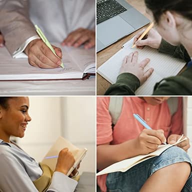 Drawdart 14-Pack Pastel Ballpoint Pens, Medium 1.0mm Black Ink, Retractable - For Smooth Writing and Journaling - Image 4