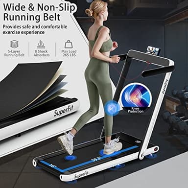 Goplus 2 in 1 Folding Treadmill, 2.25HP Superfit Under Desk Electric Treadmill, Installation-Free with Remote Control, APP Control and LED Display, Walking Jogging for Home Office - Image 3