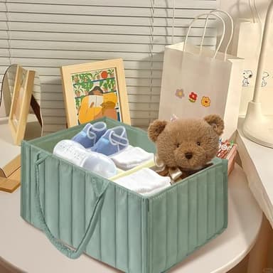 POXXU Baby Diaper Caddy Organizer and Storage,Diaper Bag,Baby Shower Gifts,Nursery Diaper Storage Bin and Car Organizer for Diapers and Baby Wipes,Newborn Essentials Must Haves - Image 5