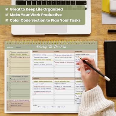 Weekly To Do List Notepad with 52 Undated Sheets（8.5"×11"）- Undated Weekly Planner Notepad for Office Desk Accessories and Supplies - Forest Shades - Image 7