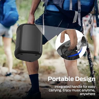 Monster Musicbox Bluetooth Speaker, 60W Loud Portable Wireless Speaker with Dynamic RGB Lighting, Speakers for Outdoor Indoor, Stereo Sound, 12H Playtime, IPX5 Water Resistant, Supports TF Card, AUX - Image 3