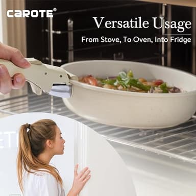 CAROTE 21pcs Pots and Pan Set, Nonstick Induction Cookware Detachable Handle,Cookware Set with Removable Handle - Image 4