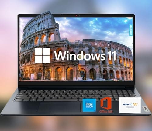Lenovo IdeaPad 15.6" HD Anti-Glare w/ 1 Year Microsoft 365, 20GB RAM, 384GB SSD, Windows 11 Home, Up to 9.5 Hours Battery Life, Intel Processor, WiFi 6, HDMI, USB-C, SD Card Reader, w/WOWPC USB - Image 1