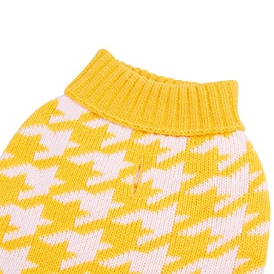 CuteBone Turtleneck Dog Sweater for Medium Dogs Houndstooth Pet Winter Clothes Pullover Sweater Cat Clothes - Image 5