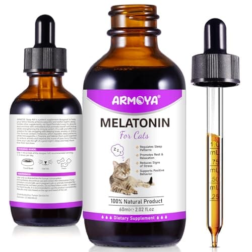 asusxcli Melatonin for Cats - Cat Calming Treats- Cat Sedative for Grooming - Helps to Support Restful Sleep for Your Cat - Cat Sleep Aid - Anxiety Relief for Cats - Image 1