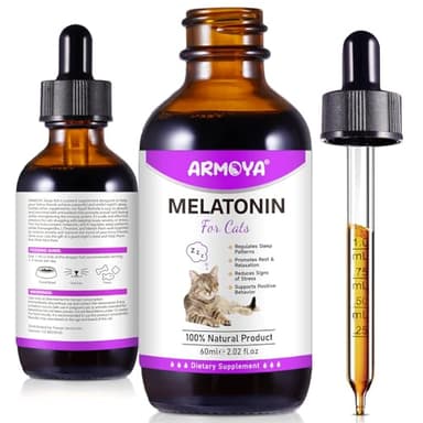 asusxcli Melatonin for Cats - Cat Calming Treats- Cat Sedative for Grooming - Helps to Support Restful Sleep for Your Cat - Cat Sleep Aid - Anxiety Relief for Cats - Image 1