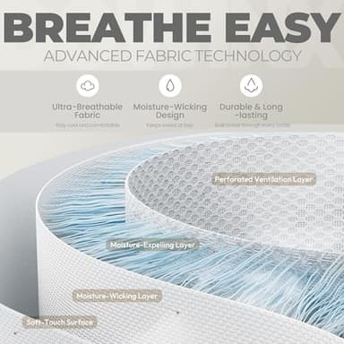 Dowinx Gaming Chair Fabric with Pocket Spring Cushion, Massage Game Chair Cloth with Headrest, Ergonomic Computer Chair with Footrest 290LBS, Light Grey - Image 5