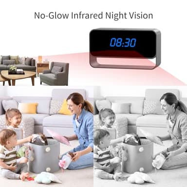 DuboCam Clock Camera - Full HD 1080P Wireless Camera - WiFi Nanny Cam for Home Indoor Security - WiFi & Bluetooth Connection【Upgraded】 - Image 3
