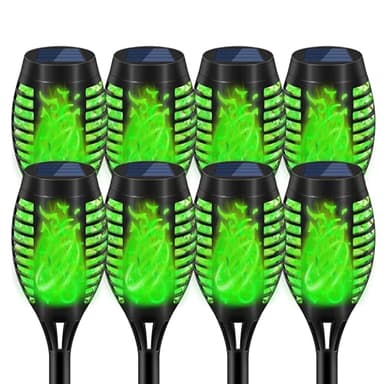 Uni PNR Solar Torch Lights for Garden Decor, 8 Pack 12 LED Solar Lights for Outside & 20.5'' Waterproof Solar Lights, Flame Torch Solar Lights Outdoor for Patio Path Yard Decorations - Image 1