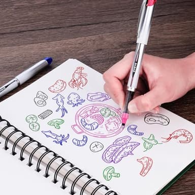 EYEYE Rollerball Pens Medium Point, 3 Assorted Colors 0.7mm Liquid Ink Roller Ball Pen Quick Dry, Ink Pen Fine Point Smooth Writing Pens for Journaling, Note Taking, Office, School Supplies - Image 6