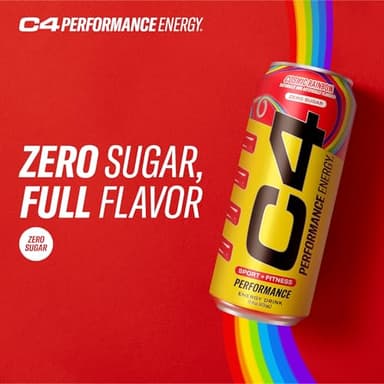 Cellucor C4 Performance Energy Drink | Cosmic Rainbow | Zero Sugar Carbonated Preworkout Energy | 200mg Caffeine with Beta Alanine | 16 Fl Oz (12 Pack), Packaging May Vary - Image 5