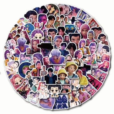 100Pcs Korean Idol Movie Stickers,Anime Style Waterproof Vinyl Stickers for Teenagers and Adults for Laptop Skateboard Phone Guitar Travel Case Bike Party Decor Colorful - Image 1