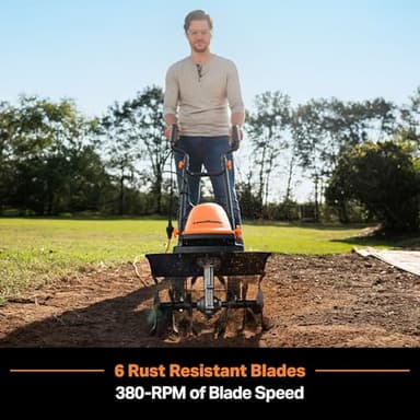 LawnMaster TE1016M Electric Tiller 12-Amp, 16-Inch - Image 2