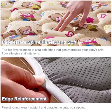 Baby Play Mat - 79" X 71",Premium Thicker Foam One-Piece Crawling Mat, Machine Washable, Extra Large Anti-Slip Activity Playmat for Babies, Toddlers & Infants - Image 3