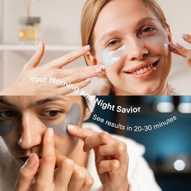 TEREZ & HONOR Under Eye Patches for Dark Circles - 60 Korean Hydrogel Masks for Puffiness, Bags with Caffeine, Hyaluronic Acid, Niacinamide - Undereye Brightening, Hydrating, Anti-Wrinkle & Cooling - Image 9