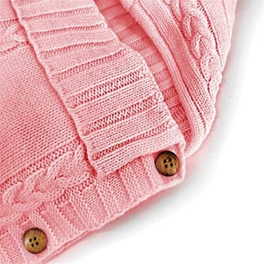 XMWEALTHY Newborn Baby Wrap Swaddle Blanket Knit Sleeping Bag Sleep Sack Stroller Wrap for Baby(Light Pink) (0-6 Month) - Image 2